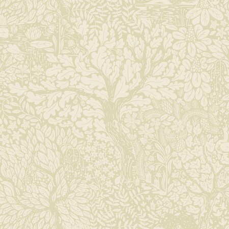 Manhattan Comfort Lisieux Olle Neutral Forest Sanctuary 33 ft L X 209 in W Wallpaper BR4080-83109
